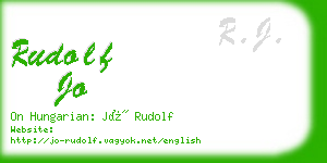 rudolf jo business card